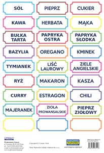 Obrazek Naklejki Przyprawy (kolorowe) 27 naklejek