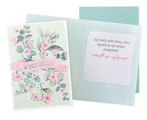Picture of Karnet B6 Urodziny damskie, kwiaty