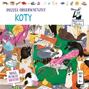 Obrazek Kapitan Nauka Puzzle obserwacyjne. Koty 6+