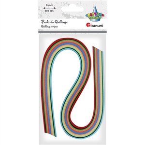Obrazek Paski do quillingu 8mm mix 200szt