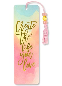 Obrazek Zakładka do książki Zmierzch Akwarela Peter Pauper Press Wstążka z frędzlem i koralikiem