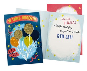 Picture of Karnet B6 Urodziny balony