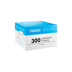 Picture of Fiszki in blanco 300 czyste fiszki w standardowym formacie