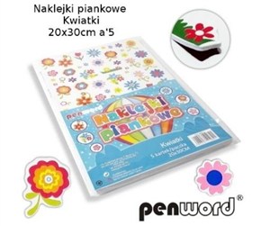 Picture of Naklejki piankowe kwiatki 20x30cm 5szt