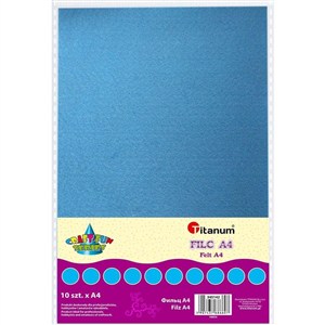 Obrazek Filc A4 błękitny 10szt