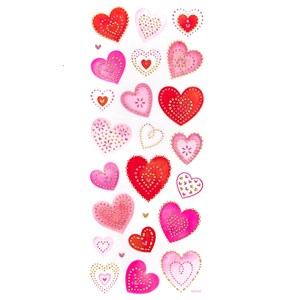 Picture of Naklejki papierowe brokatowe - Serca