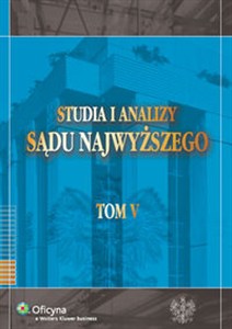 Obrazek Studia i analizy Sądu Najwyższego Tom 5