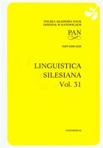 Obrazek Linguistica Silesiana vol 31