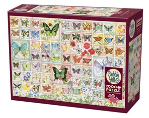 Obrazek Puzzle 2000 Motyle i kwiaty