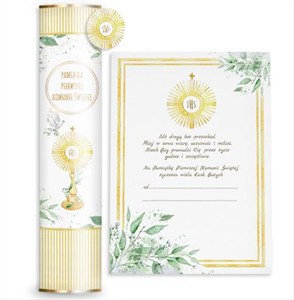 Obrazek Tuba Pamiątka Komunijna Gołąb z Hostią