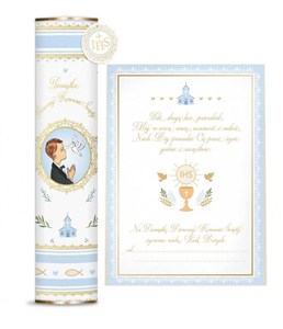 Obrazek Tuba Pamiątka Komunijna niebieska