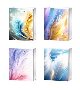 Obrazek Torebki prezentowe WK 22501 M mix wzorów 12 sztuk