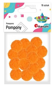 Picture of Pompony poliestrowe 18mm pomarańczowe 15szt