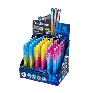 Obrazek Długopis wymazywalny 0,5mm Neon (36szt) ASTRA