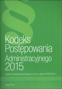 Obrazek Kodeks Postępowania Administracyjnego 2015