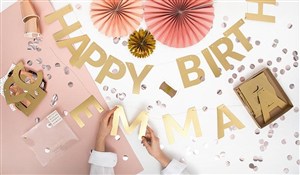 Obrazek Baner Alfabet złoty 14cm