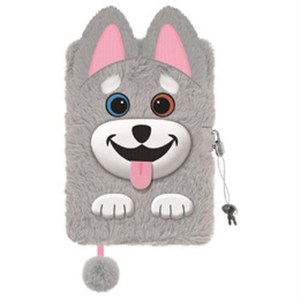 Obrazek Pamiętnik A5 Włochacz z kłódką 3D Husky