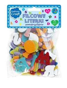 Obrazek LITERKI NAKLEJKI FILCOWE 114 SZTUK