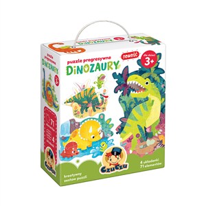 Obrazek CzuCzu Puzzle progresywne Dinozaury 3+
