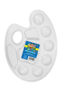 Obrazek Paletka malarska 17x23cm 10 wgłębień biała