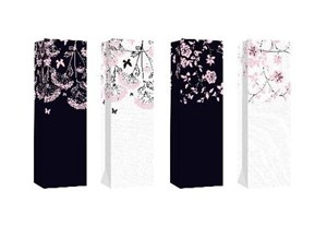 Picture of Torebki prezentowe WK 22511 na butelkę mix wzorów 12 sztuk