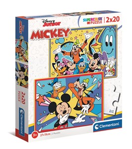 Obrazek Puzzle 2x20 Super Color Mickey and Friends