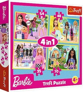 Obrazek Puzzle 4w1 W świecie Barbie