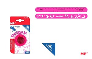 Obrazek Linijka elastyczna fuksja 30cm