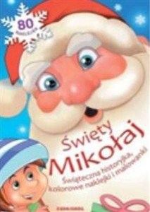 Obrazek Święty Mikołaj. Świąteczna historyjka, kolorowe naklejki i malowanki