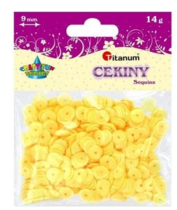 Picture of Cekiny 9mm okrągłe pastelowe żółte