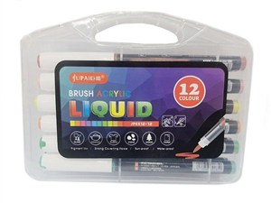 Obrazek Flamastry akrylowe 12 kolorów