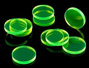 Picture of Znaczniki akryl zielone fluo okrągłe 22x3mm 10szt