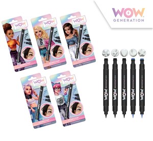 Obrazek Kredka do oczu ze stempelkami do ozdabiania twarzy WOW mix wzorów