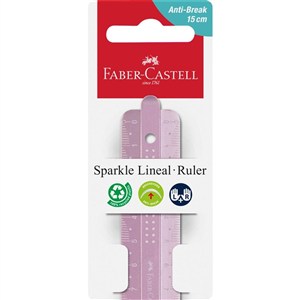 Obrazek Linijka Sparkle Faber-Castell 15 cm 1szt.mix