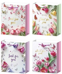 Obrazek Torebki prezentowe WK 22519 S mix wzorów 12 sztuk