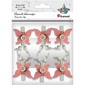 Obrazek Klamerki drewniane z dekorem