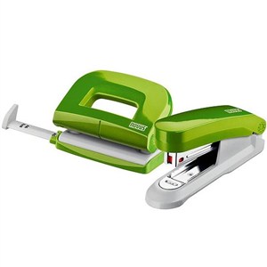Picture of Zestaw zszywacz E15 + dziurkacz E210 zielony