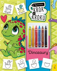 Obrazek Rysowanie krok po kroku z kredkami Dinozaury