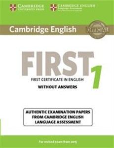 Obrazek Cambridge English First 1 Authentic examination papers without answers