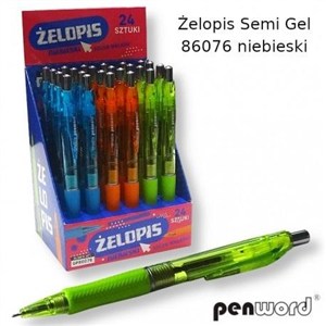 Obrazek Żelopis Semi Gel niebieski (24szt)
