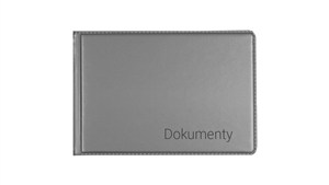 Picture of Okładka na dokumenty małe srebrna