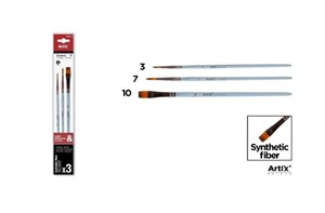 Obrazek Pędzle syntetyczne 3szt