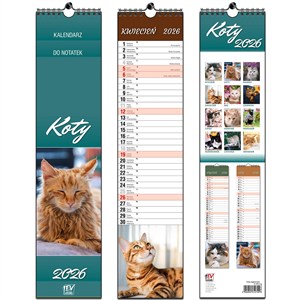 Obrazek Kalendarz 2026 paskowy Koty