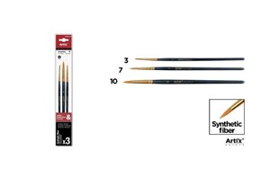 Obrazek Pędzle syntetyczne 3szt