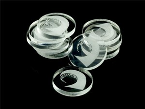 Picture of Znaczniki akryl transparentne okrągłe 22x3mm 10szt