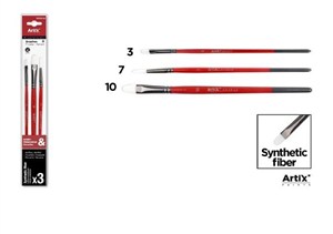Obrazek Pędzle syntetyczne miękkie 3szt