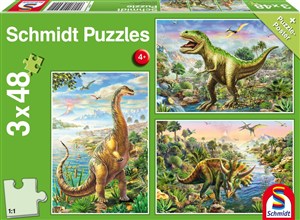 Picture of Puzzle 3 x 48 Dinozaury 106596