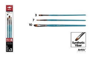 Obrazek Pędzle syntetyczne 3szt