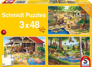 Picture of Puzzle 3x48 Moje ulubione zwierzęta G3