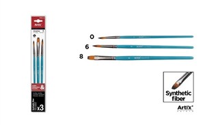 Obrazek Pędzle syntetyczne 3szt